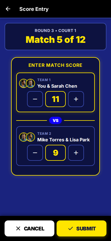 SmashDrop Score Entry